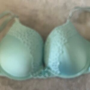 aerie Mint Lace-Trim Molded T-Shirt Bra